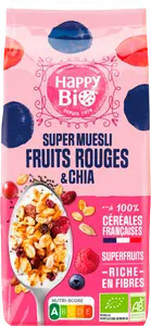 MUESLI AUX FRUITS ROUGES HAPPY BIO