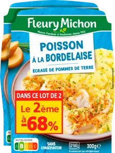 POISSON À LA BORDELAISE ET ÉCRASÉ DE POMMES DE TERRE FLEURY MICHON