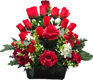 JARDINIÈRE FLEURIE ROSES & RENONCULES