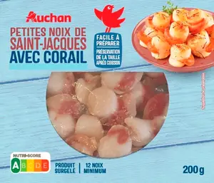 PETITES NOIX DE SAINT JACQUES SURGELÉES AUCHAN