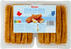 COLIN D'ALASKA POISSON PANÉ AUCHAN