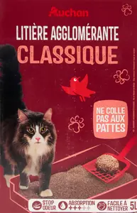 LITIÈRE MINÉRALE AGGOMÉRANTE AUCHAN