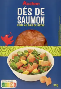DÉS DE SAUMON FUMÉ AUCHAN