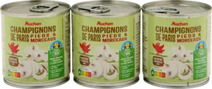 CHAMPIGNONS DE PARIS PIEDS ET MORCEAUX AUCHAN