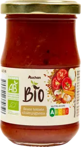 SAUCE TOMATE CHAMPIGNONS BIO AUCHAN