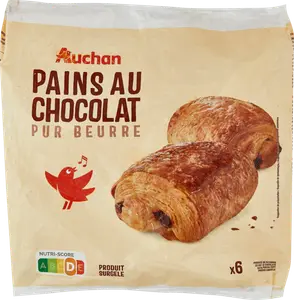 PAINS AU CHOCOLAT PUR BEURRE SURGELÉS AUCHAN