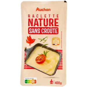 RACLETTE NATURE SANS CROÛTE AUCHAN