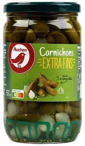CORNICHONS EXTRA FINS AUCHAN