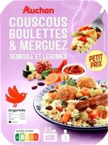 COUSCOUS BOULETTES ET MERGUEZ AUCHAN