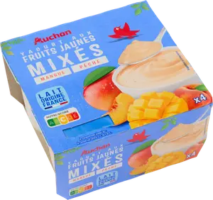 YAOURT AUX FRUITS JAUNES MIXÉS AUCHAN