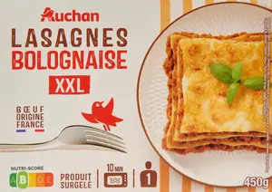 LASAGNES À LA BOLOGNAISE XXL SURGELÉES AUCHAN