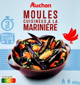 MOULES COUISINÉES À LA MARINIÈRE AUCHAN