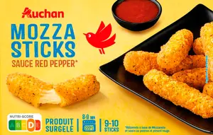 MOZZA STICKS SAUCE RED PEPPER SURGELÉS AUCHAN