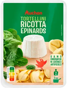 TORTELLINI RICOTTA ET ÉPINARDS AUCHAN