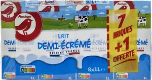 LAIT DEMI-ÉCRÉMÉ AUCHAN