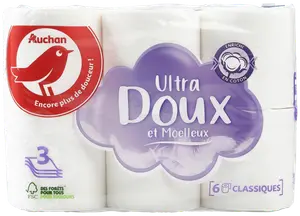 PAPIER TOILETTE ULTRA DOUX AUCHAN