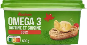 MARGARINE OMÉGA 3 TARTINE ET CUISINE DOUX AUCHAN