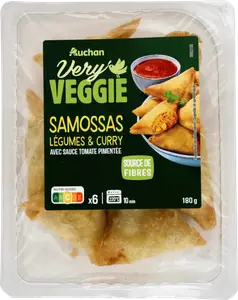 SAMOSSAS LÉGUMES & CURRY AUCHAN VERY VEGGIE