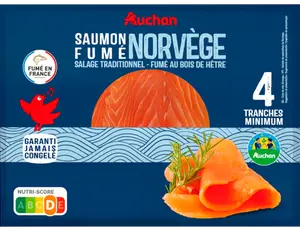 SAUMON FUMÉ DE NORVÈGE AUCHAN