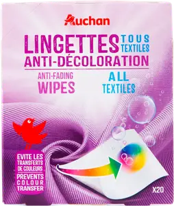 LINGETTES ANTI-DÉCOLORATION AUCHAN