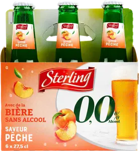 BIÈRE STERLING SAVEUR PÊCHE SANS ALCOOL