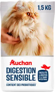 CROQUETTES POUR CHAT SPÉCIAL DIGESTION SENSIBLE AUCHAN