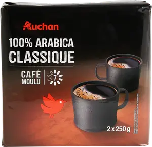CAFÉ MOULU ARABICA 100% AUCHAN