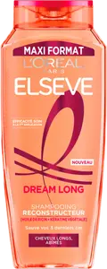 ELSEVE Dream Long Shampooing reconstructeur huile de ricin + kératine végétale cheveux longs , abîmés 400ml