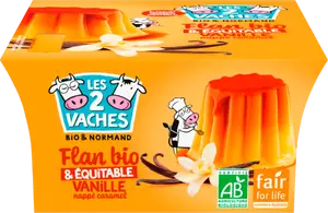 FLAN BIO ET ÉQUITABLE LES 2 VACHES