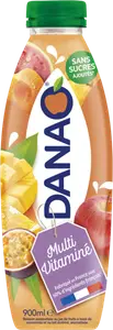 Jus de fruits multivitaminé et lait