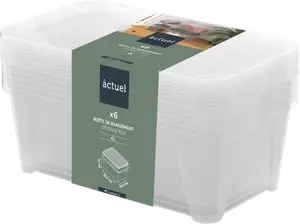 LOT DE 6 BOITES 6 L EN PLASTIQUE ACTUEL