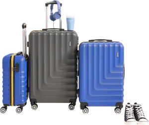 VALISE RIGIDE AIRPORT LINEAR 55 CM COLORIS NOIR OU BLEU