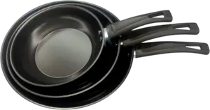 LOT DE 3 POÊLES Ø 20 - 24 - 28 CM