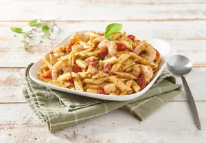 PENNE NOIX DE SAINT JACQUES ET CREVETTES