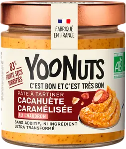 PÂTE À TARTINER AUX CACAHUÈTES CARAMÉLISÉES BIO MANGER JUSTE
