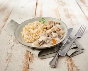 BLANQUETTE DE VEAU ET DUO DE RIZ LE CHEF
