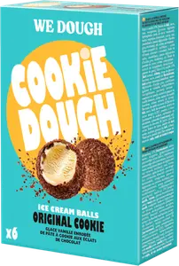 BOULES DE CRÈME GLACÉE ENROBÉES DE PÂTE À COOKIE WE DOUGH
