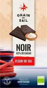 TABLETTE DE CHOCOLAT NOIR FLEUR DE SEL GRAIN DE SAIL
