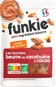 CÉRÉALES FOURRÉES AUX CACAHUÈTES ET CACAO BIO FUNKIE