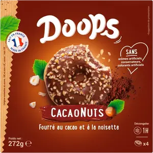 DONUTS AU CACAO ET À LA NOISETTE SURGELÉS DOOPS