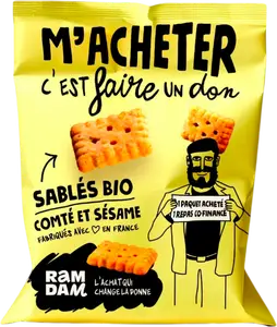 BISCUITS SABLÉS BIO AU COMTÉ ET SÉSAME RAMDAM SOCIAL