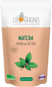 POUDRE DE THÉ VERT MATCHA BIO 110 GRAINES