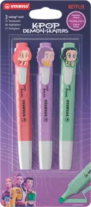 LOT DE 3 SWING COOL PASTEL K-POP DEMON HUNTERS STABILO