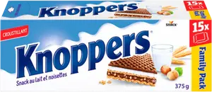 GAUFRETTES FOURRÉES AU LAIT ET NOISETTES KNOPPERS