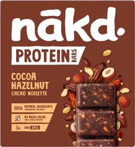 BARRES DE CÉRÉALES CACAO NOISETTE NAKD PROTEIN