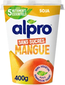 DESSERT VÉGÉTALE SOJA SANS SUCRE À LA MANGUE ALPRO