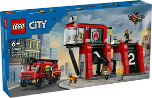 LA CASERNE ET LE CAMION DE POMPIERS