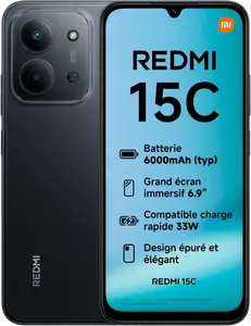 SMARTPHONE XIAOMI REDMI 15C 256GO NOIR