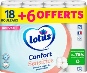 PAPIER TOILETTE SENSITIVE LOTUS