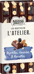 TABLETTE DE CHOCOLAT NOIR MYRTYLLES AMANDES NOISETTES NESTLÉ